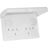 TRANSCO P2WP/SL WEATHERPROOF POWERPOINT OUTDOOR WALL PLATE SLIM/ 10A