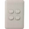 TRANSCO S4W SUPER SLIM 4 GANG LIGHT SWITCH WAFER SERIES