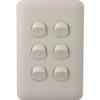 TRANSCO S6W SUPER SLIM 6 GANG LIGHT SWITCH WAFER SERIES