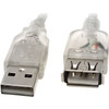 PRO2 LC7187 1M USB-A PLUG TO USB-A SOCKET EXTENSION USB2.0 TRANSPARENT