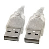 PRO2 LC7193 USB-A PLUG TO USB-A PLUG - 3M LEAD USB2.0 - TRANSPARENT