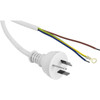 DOSS 53PW 5M 7.5A 3 CORE MAINS LEAD BARE WIRE POWER LEAD WHITE