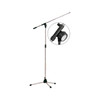 04349MS SINGLE MICROPHONE FLOOR STAND WITH 82CM FLOATING BOOM