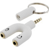 PRO2 PA1078WH TRRS TO STEREO AND MIC ADAPTOR 3.5MM 4 CONTACT CTIA WHITE