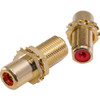 KORDZ KPARCFR GOLD 'F' SOCKET TO RCA SOCKET RED JOINER - KORDZ