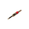 PD1453 6.3MM GOLD STEREO PHONO PLUG RED - SPRING PROTECTION