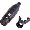 AMPHENOL PD5333 4 PIN XLR LINE SOCKET - BLACK (AC4FB)