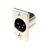 AMPHENOL PD5356 4 PIN PANEL XLR PLUG METAL RECTANGULAR