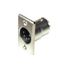 AMPHENOL PD5357 5 PIN PANEL XLR PLUG METAL RECTANGULAR