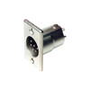 AMPHENOL PD5358 6 PIN PANEL XLR PLUG METAL RECTANGULAR