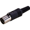 PD6113 8 PIN DIN LINE PLUG 45░ PIN SPACING