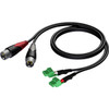 PROCAB CLA83405 2X XLR TO 2X 3-PIN - 0.5M TERMINAL BLOCK - 3.81MM LEAD