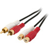 PRO2 LA3063 1M STEREO RCA EXTENSION LEAD 2X RCA PLUG TO 2X RCA SOCKET