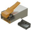 KORDZ T3R58M-6A2S-CL PRS SLIMCAT CAT6A SHIELDED CRIMP CONNECTOR - 100PK RJ45 28AWG 2-PIECE CLEAR- BOX OF 100