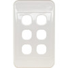 CLIPSAL PK4596 6 GANG WALL PLATE WHITE CLIPSAL 2000 SERIES