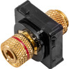 PK4661 RED SPEAKER TERMINAL ON BLACK INSERT TO SUIT CLIPSAL