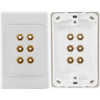 PRO2 PRO1034 6 TERMINAL SPEAKER WALL PLATE 6X BANANA SOCKETS