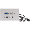 PRO2 PRO3425 USB-B 3.5MM AUDIO VGA HDMI W/P WALL PLATE WITH USB-B