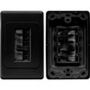 PRO2 ECO1272B BLACK BRUSH WALL PLATE BLACK PLASTIC ECO VERSION