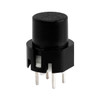 SP8006 MOMENTARY PUSH ON PCB SWITCH ULTRA LONG LIFE BLACK