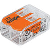 WAGO 221-412 24-12 AWG 32A 2POLE TERMINAL CLEAR WAGO ORANGE LEVER NUTS