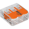 WAGO 221-413 24-12 AWG 32A 3POLE TERMINAL CLEAR WAGO ORANGE LEVER NUTS