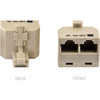 EVERSURE MDA88B/IVY 8P8C RJ45 DOUBLE ADAPTOR ONE SOCKET TO TWO TEL5003