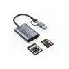 Oxhorn USB 3.2 Gen 2 10Gbps CF Express B and SD Card-reader Aluminum USB-C 3.2 USB-A 3.2 lightweight Plug-and-play Silver