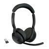 JABRA WIRELESS EVOLVE2 55 MS STEREO BLUETOOTH ANC HEADSET+LINK390A USB-A