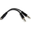 Startech 3.5MM STEREO SPLITTER CABLE 4-POSITION TO 2X 3-POSITION F TO M LTW
