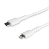 Startech 1M USB-C TO LIGHTNING CHARGE/SYNC CABLE DURABLE MFi WHITE 2YR