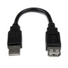 Startech 0.15M USB2.0 A TOA EXTENSION CABLE M/F BLACK LTW