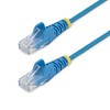 Startech 0.5M CAT6 CABLE RJ45 PATCH CORD SNAGLESS SLIM LSZH BLUE LTW