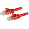 Startech 1M CAT6 ETHERNET CABLE RED 650MHZ 100W SNAGLESS PATCH CORD LTW