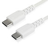 Startech 1M USB-C 2.0 CABLE DURABLE 60W PASSTHROUGH WHITE LTW