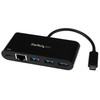 Startech USBC TO ETHERNET ADAPTER HUB 60W USB(3) RJ45(1) USBC(1) 2YR