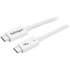 Startech 0.5M T/BOLT3 CABLE 40GBPS 100W PD WHITE 2YR