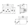 C19 Female Socket Chassis Mount 16A IEC