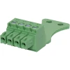 4 Way 3.81mm Pluggable Terminal Plug With Strain Relief