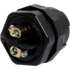 2 Pin 30A Locking Female Chassis IP68 Waterproof Plug
