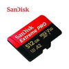 SanDisk Extreme Pro microSDXC, SQXCD 512GB, V30, U3, C10, A2, UHS-I, 200MB/s R, 140MB/s W, 4x6, SD adaptor, Lifetime Limited