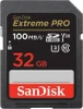 SanDisk Extreme Pro SDHC, SDXXO 32GB, U3, C10, V30, UHS-I, 100MB/s R, 90MB/s W, 4x6, Lifetime Limited