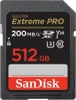 SanDisk Extreme Pro SDXC, SDXXD 512GB, V30, U3, C10, UHS-I, 200MB/s R, 140MB/s W, 4x6, Lifetime Limited