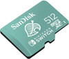 SanDisk and Nintendo Cobranded microSDXC, SQXAO, 512GB, U3, C10, UHS-1, 100MB/s R, 90MB/s W, 3x5, Lifetime Limited