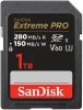 SanDisk Extreme Pro SDXC, SDSDXEP 1TB, V60, U3, C10, UHS-II, 280MB/s R, 150MB/s W, 4x6, Lifetime Limited