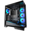 OKINOS AQ9 ARGB,Pre-Installed 5×120mm ARGB PWM Fan, ATX Mid Tower PC Case,Computer case with Panoramic View,Tempered Glass Side Panel,Type C Port