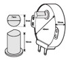 CAROUSEL MOTOR ¾ MOON 16mm - MWM467 M/W MOTOR TTM467 - GM1624FEK1