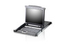 Aten Rackmount KVM Switch Single Rail 8 Port VGA PS/2-USB w/ 19' LCD Display, 2x Custom KVM Cables, 1280x1024@75hz Display, LED Illumination