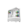 COOLER MASTER ATX CASE WOOD FRONT PANEL 270 GLASS ARGB FANS(3) WHITE 2YR