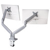 KENSINGTON PREMIUM DUAL MONITOR ARM UP TO 32" & 9KG H/ADJ VESA 75x75 100x100 - GREY